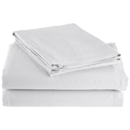 IMPRESSIONS BY LUXOR TREASURES Rayon from Bamboo 300 Thread Count Solid Sheet Set Split King-White B300SKSH SLWH